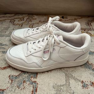 COPY - White Reebok sneakers. Pink details. size 8.5
